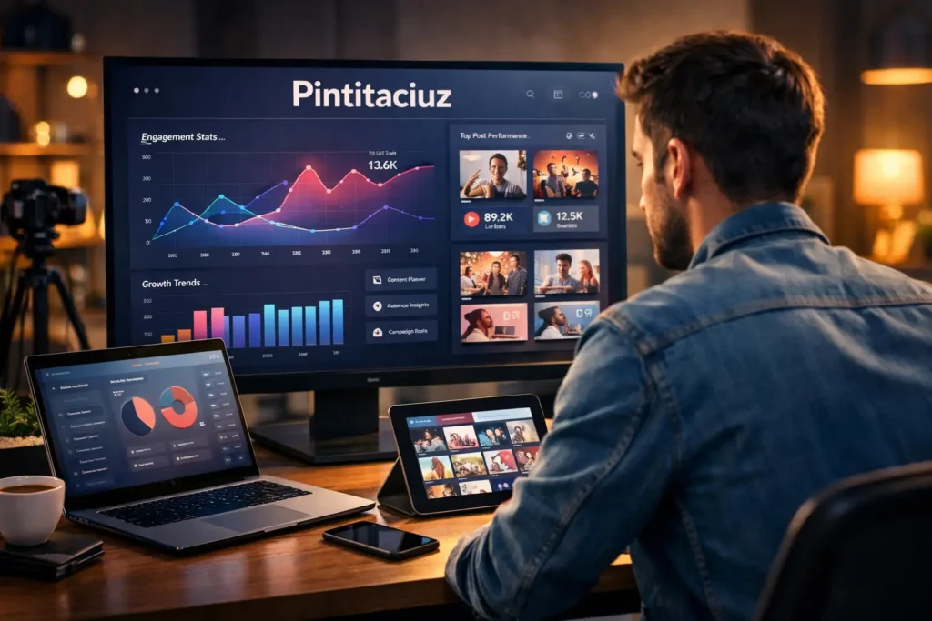 Should I Use Pintitaciuz platform dashboard showing analytics and content tools for creators and businesses in 2026